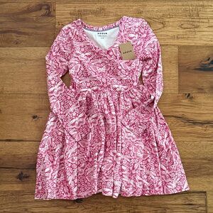 Boden Fuchsia Butterfly Patterned Kids Dress BNWT